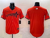 Men's Houston Astros Blank Orange 2025 City Connect With Texas Patch Limited Stitched Jersey,baseball caps,new era cap wholesale,wholesale hats